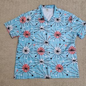 Hardaddy Men's Mid Century Atomic Retro Style Shirt - Size 3XL